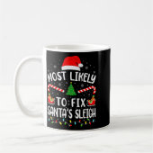 Most Likely To Fix Santa Sleigh Xmas Family Matchi Koffiemok (Links)