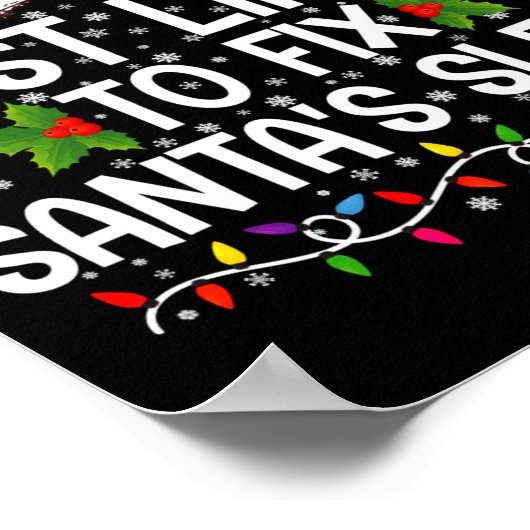 Most Likely To Fix Santas Sleigh Family Christmas Poster (Hoek)