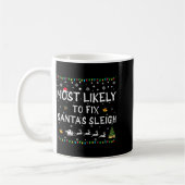 Most Likely To Fix Santa's Sleigh Funny Christmas  Koffiemok (Links)