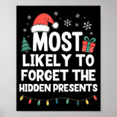 Most Likely To Forget The Hidden Christmas Funny  Poster (Voorkant)
