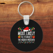 Most Likely To Forget The Hidden Funny Family Xmas Sleutelhanger (Voorkant)