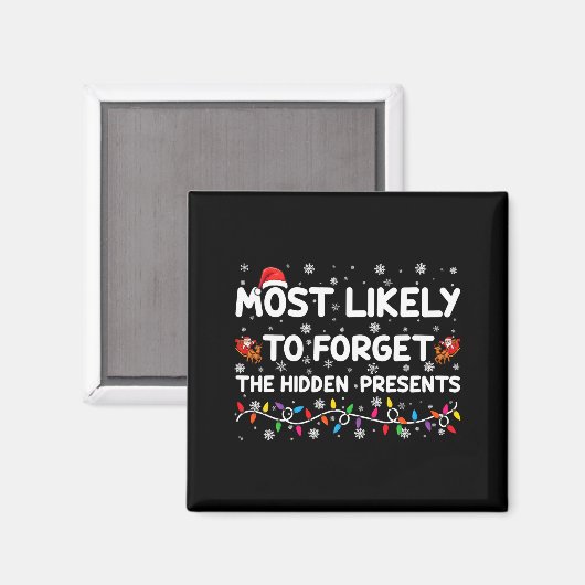 Most Likely To Forget The Hidden Xmas Magneet (Voorkant / Achterkant)