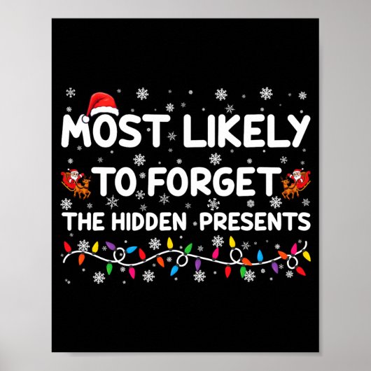 Most Likely To Forget The Hidden Xmas  Poster (Voorkant)
