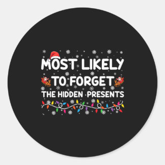 Most Likely To Forget The Hidden Xmas  Ronde Sticker