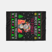 Most Likely To Forget The Hidden Zebra Christmas  Fleece Deken (Voorkant (Horizontaal))