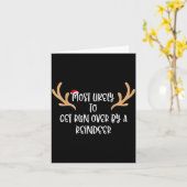 Most Likely To Get Run Over By A Reindeer Kaart (Gele Bloem)