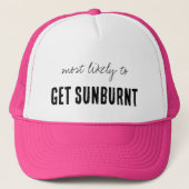 Most Likely To GET SUNBURNT Funny Cruise Trucker Pet (Voorkant)