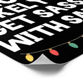 Most Likely To Get Sy With Santa Christmas Funny X Poster (Hoek)