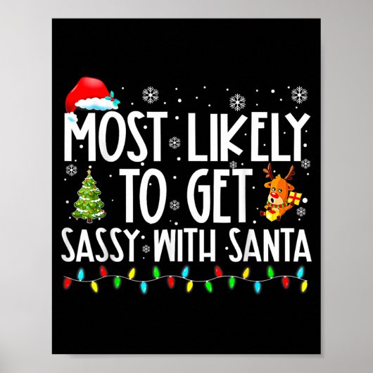 Most Likely To Get Sy With Santa Christmas Poster (Voorkant)
