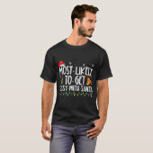 Most Likely To Get Sy With Santa Christmas  T-shirt (Voorkant volledig)