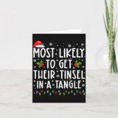 Most Likely To Get Their Tinsel In A Tangle Christ Kaart (Voorkant)