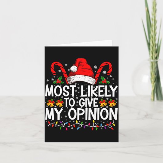 Most Likely To Give My Onion Funny Christmas  Kaart (Voorkant)