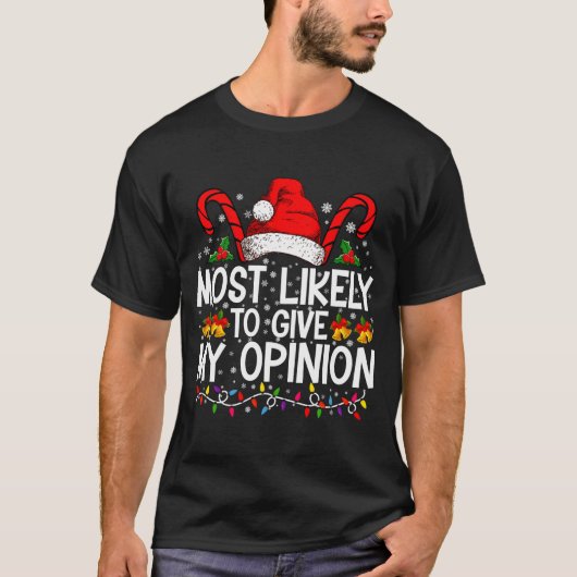 Most Likely To Give My Onion Funny Christmas  T-shirt (Voorkant)