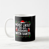Most Likely To Go Fishing With Santa Christmas Mat Koffiemok (Links)