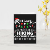 Most Likely To Go Hiking Christmas Adventure Hikin Kaart (Gele Bloem)