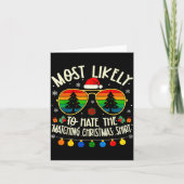 Most Likely To Hate The Matching Christmas Shirt F Kaart (Voorkant)