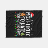 Most Likely To Hate These Matching S Funny Christm Fleece Deken (Voorkant (Horizontaal))