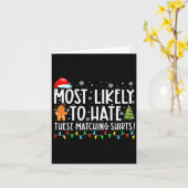 Most Likely To Hate These Matching S Funny Christm Kaart (Gele Bloem)