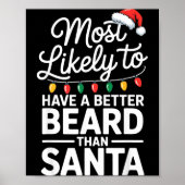 Most Likely To Have A Better Beard Than Santa Funn Poster (Voorkant)