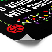 Most Likely To Karaoke With Santa Funny Christmas Poster (Hoek)