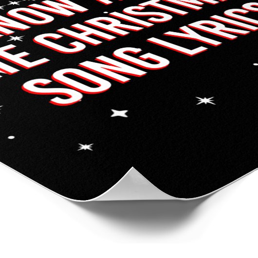 Most Likely To Know All The Christmas Song Lyrics Poster (Hoek)