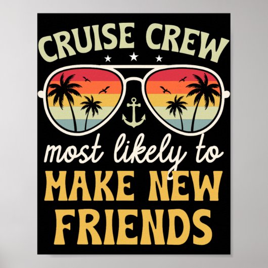 Most Likely To Make New Friends Matching Family Cr Poster (Voorkant)