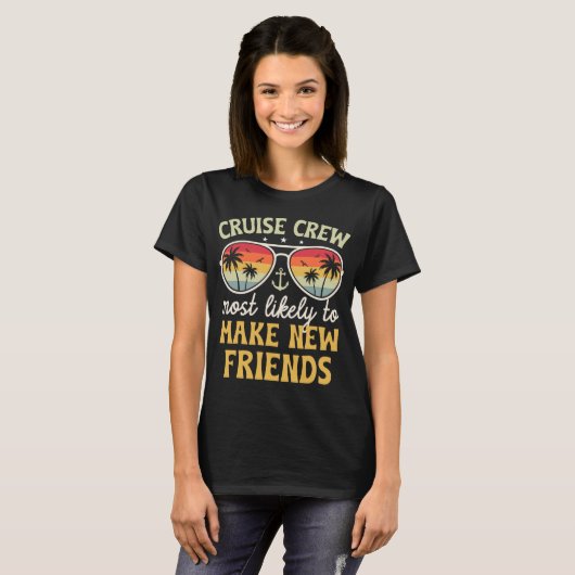 Most Likely To Make New Friends Matching Family Cr T-shirt (Voorkant volledig)