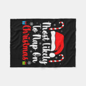 Most Likely To Nap On Christmas Family Funny Match Fleece Deken (Voorkant (Horizontaal))