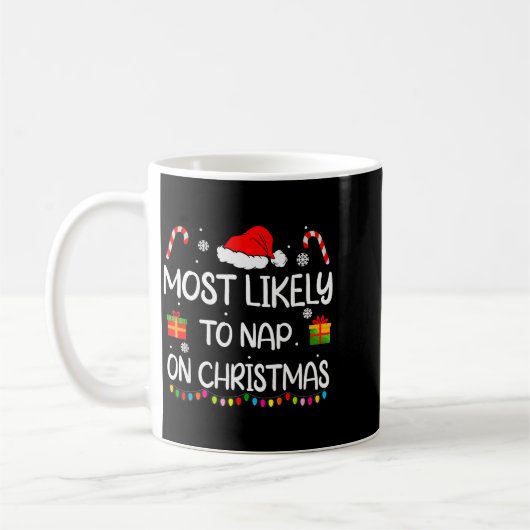 Most Likely To Nap On Christmas Family Funny Match Koffiemok (Links)