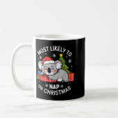 Most Likely To Nap On Christmas Funny Koala Xmas F Koffiemok (Links)