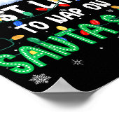 Most Likely To Nap On Santa's Lap Christmas Pajama Poster (Hoek)