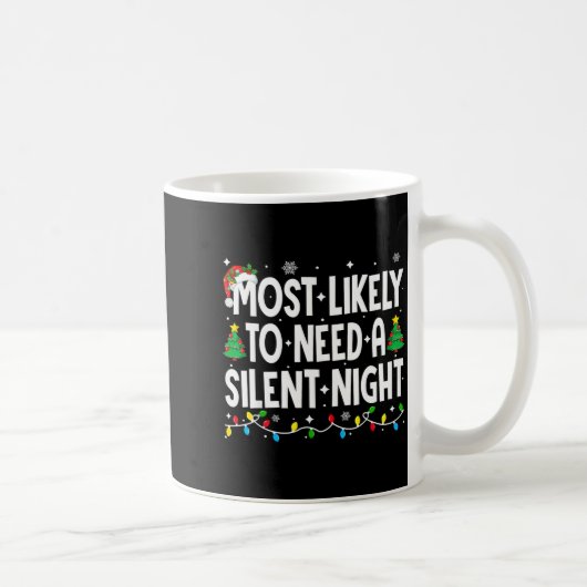 Most Likely To Need A Silent Night Family Matching Koffiemok (Rechts)