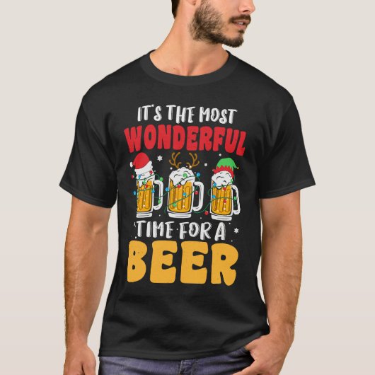 Most Likely To Offer Santa A Beer  Drinking Christ T-shirt (Voorkant)