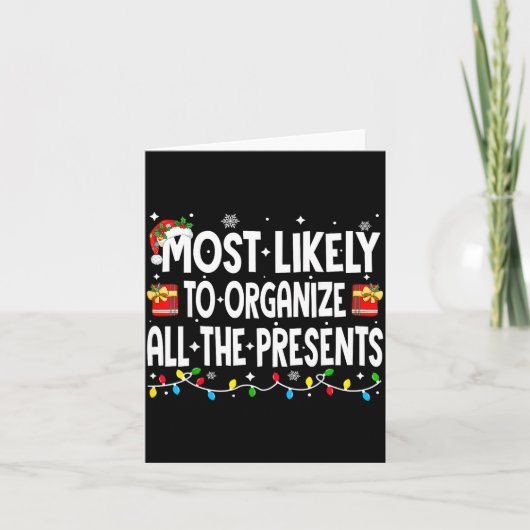 Most Likely To Organize All The Christmas Pajamas  Kaart (Voorkant)