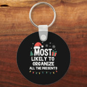 Most Likely To Organize All The Christmas Xmas Sleutelhanger (Voorkant)