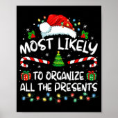 Most Likely To Organize All The Family Christmas  Poster (Voorkant)