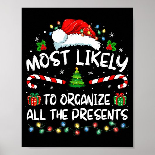 Most Likely To Organize All The Family Christmas  Poster (Voorkant)