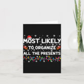 Most Likely To Organize All The Xmas Baby  Kaart (Voorkant)