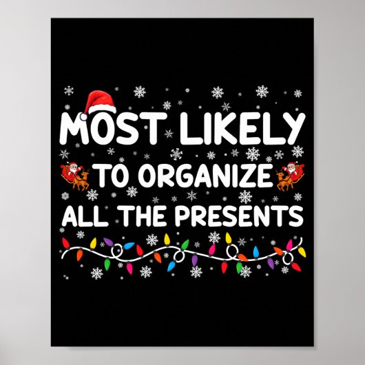 Most Likely To Organize All The Xmas Toddler Poster (Voorkant)