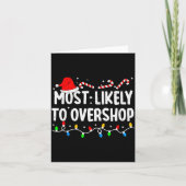 Most Likely To Overshop Shopng Family Matching Chr Kaart (Voorkant)