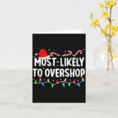 Most Likely To Overshop Shopng Family Matching Chr Kaart (Gele Bloem)