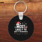 Most Likely To Peek At The Christmas Funny Xmas Sleutelhanger (Voorkant)