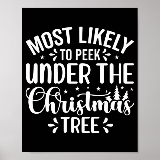 Most Likely To Peek Under The Tree Poster (Voorkant)