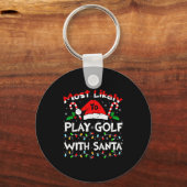 Most Likely To Play Golf With Santa Christmas 2024 Sleutelhanger (Voorkant)