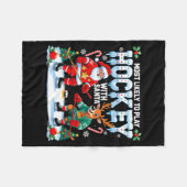 Most Likely To Play Hockey With Santa Christmas  Fleece Deken (Voorkant (Horizontaal))