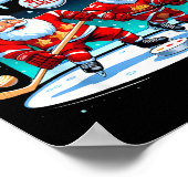 Most Likely To Play Hockey With Santa Christmas  Poster (Hoek)