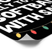 Most Likely To Play Softball With Santa Christmas Poster (Hoek)