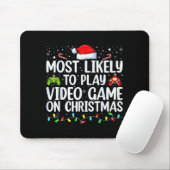 Most Likely To Play Video Game On Christmas Santa Muismat (Met muis)
