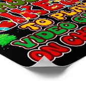 Most Likely To Play Video Games On Christmas Funny Poster (Hoek)