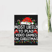 Most Likely To Play Video Games On Christmas Match Kaart (Voorkant)